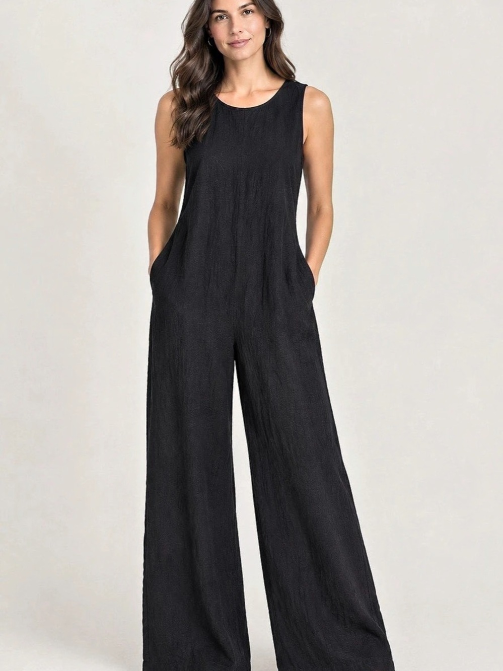 Universal Thread Black Wide-Leg Jumpsuit Size Small Like New